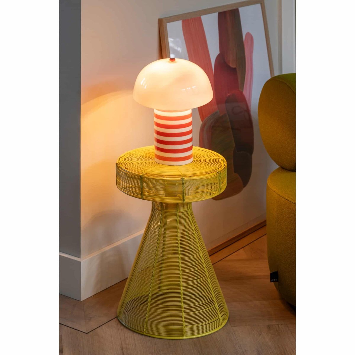 Lampe De Table Métal RAYADO RETRO orange vif, LEITMOTIV