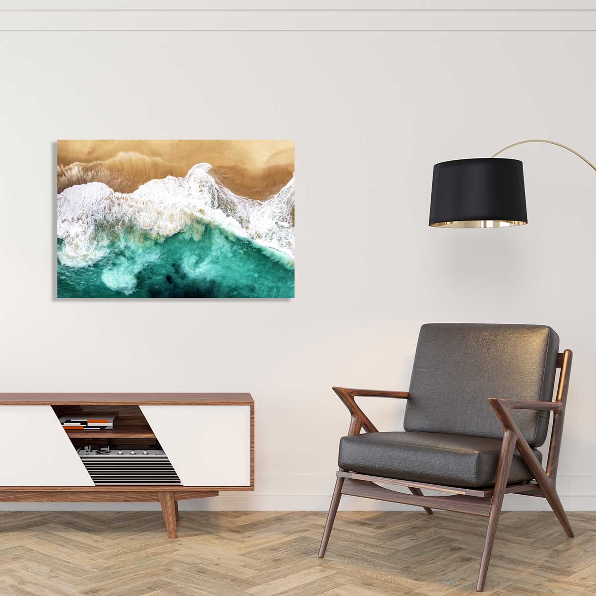 Tableau mer et plage magie de l'ocean tableau alu dibond, HEXOA