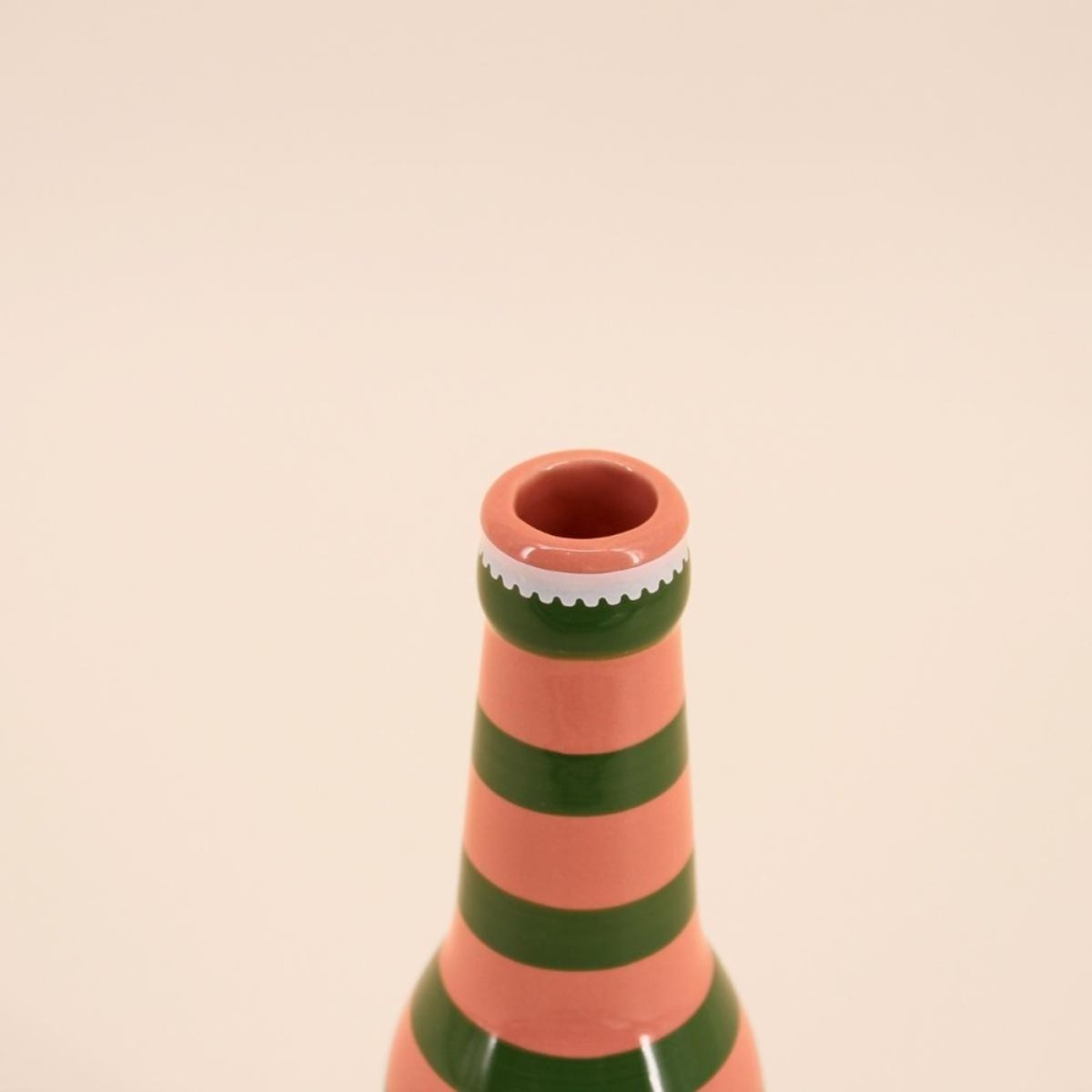 Vase bouteille limonade, H24cm rose, KERSTEN