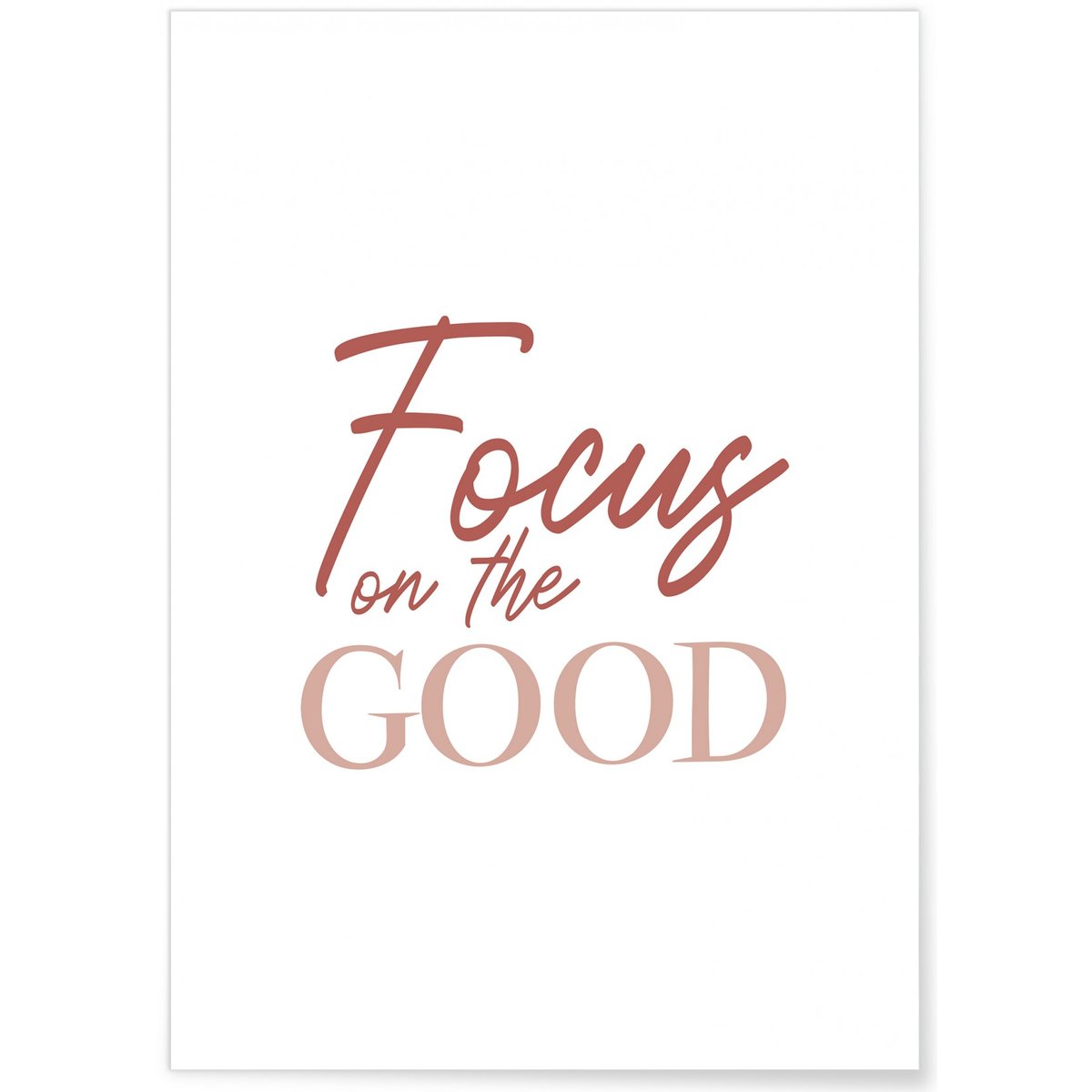 Affiche Focus on the good blanc, L'AFFICHERIE