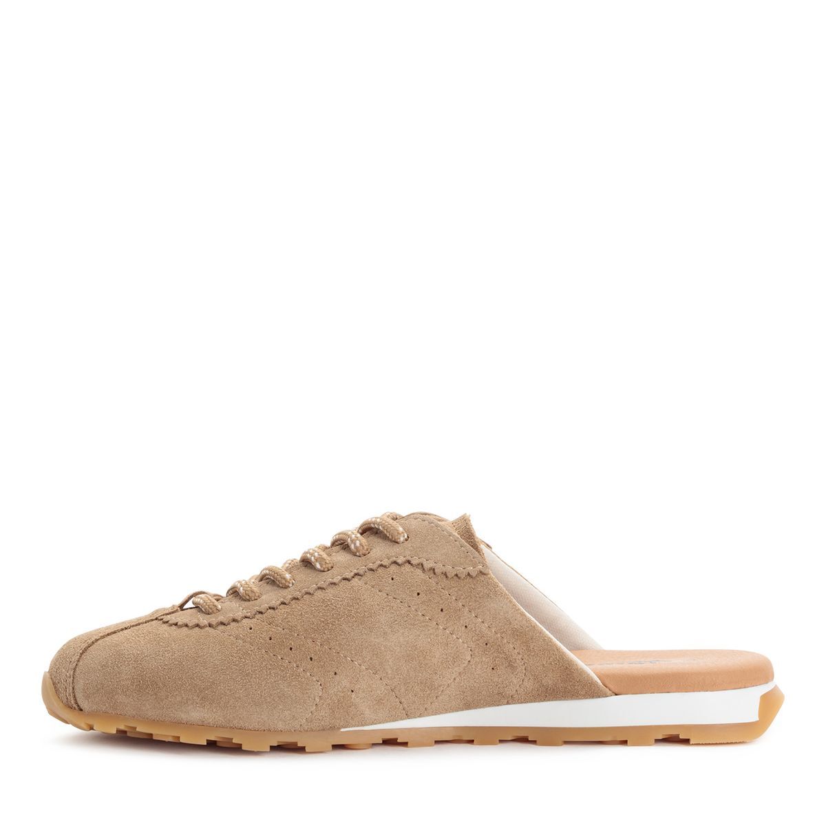 Mule en cuir marron taupe, TAMARIS