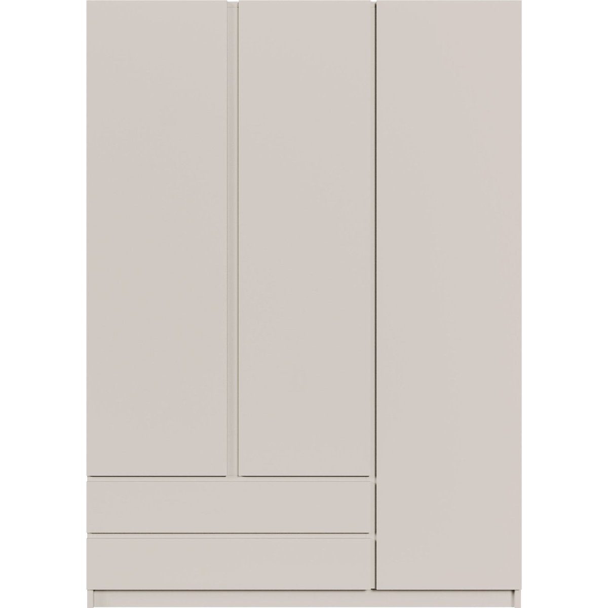 Armoire penderie 3 portes 2 tiroirs BEMMI cachemire, RECOLLECTION