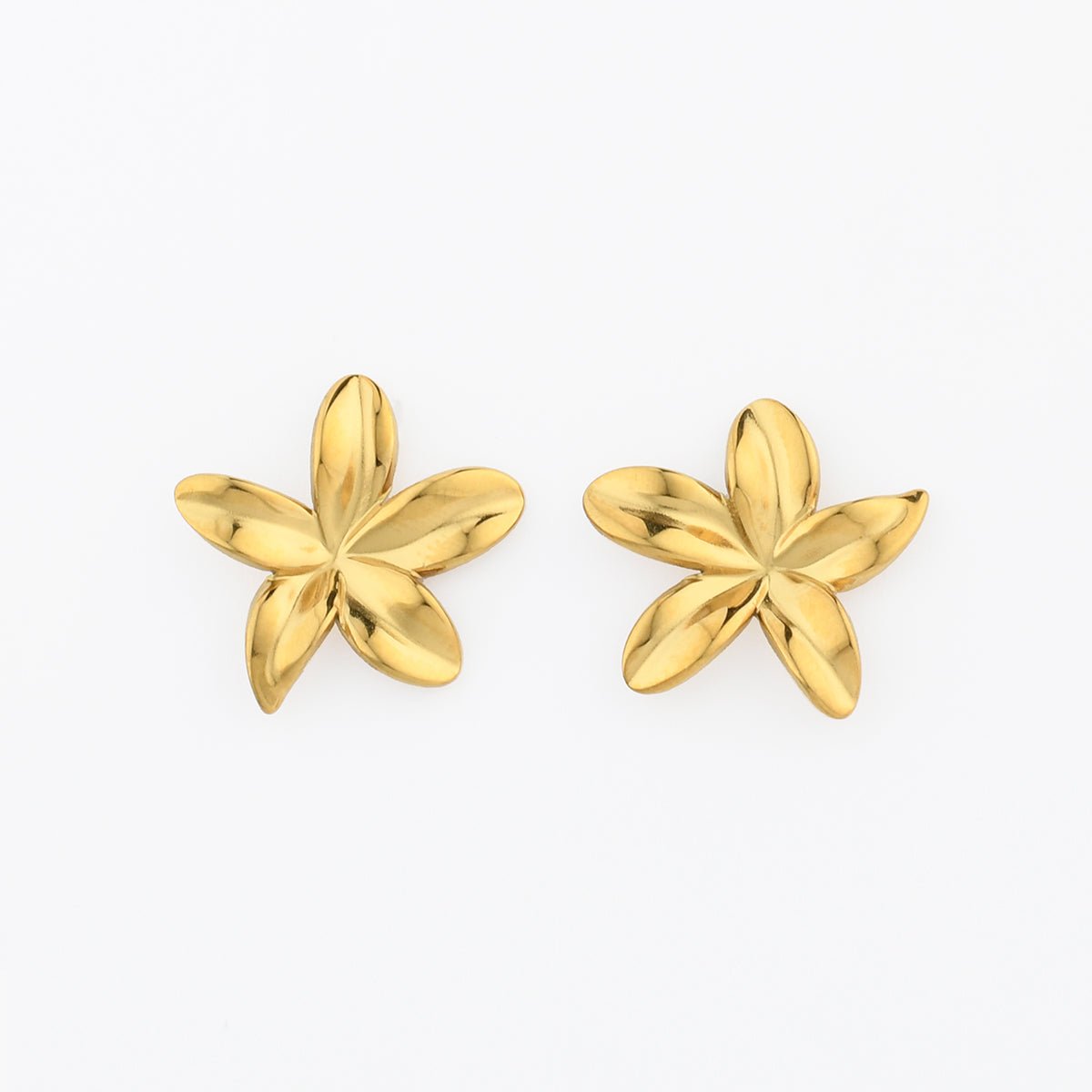 Boucles d'oreilles fleurs dorées Acier inoxydable doré, BALABOOSTE