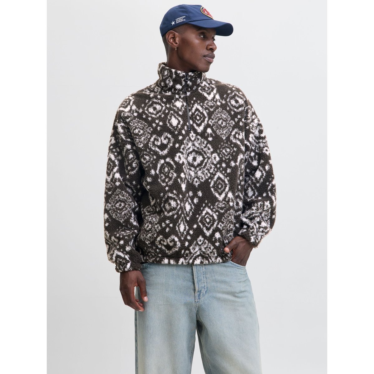 Sweat-Shirt En Polaire asphalt, JACK & JONES