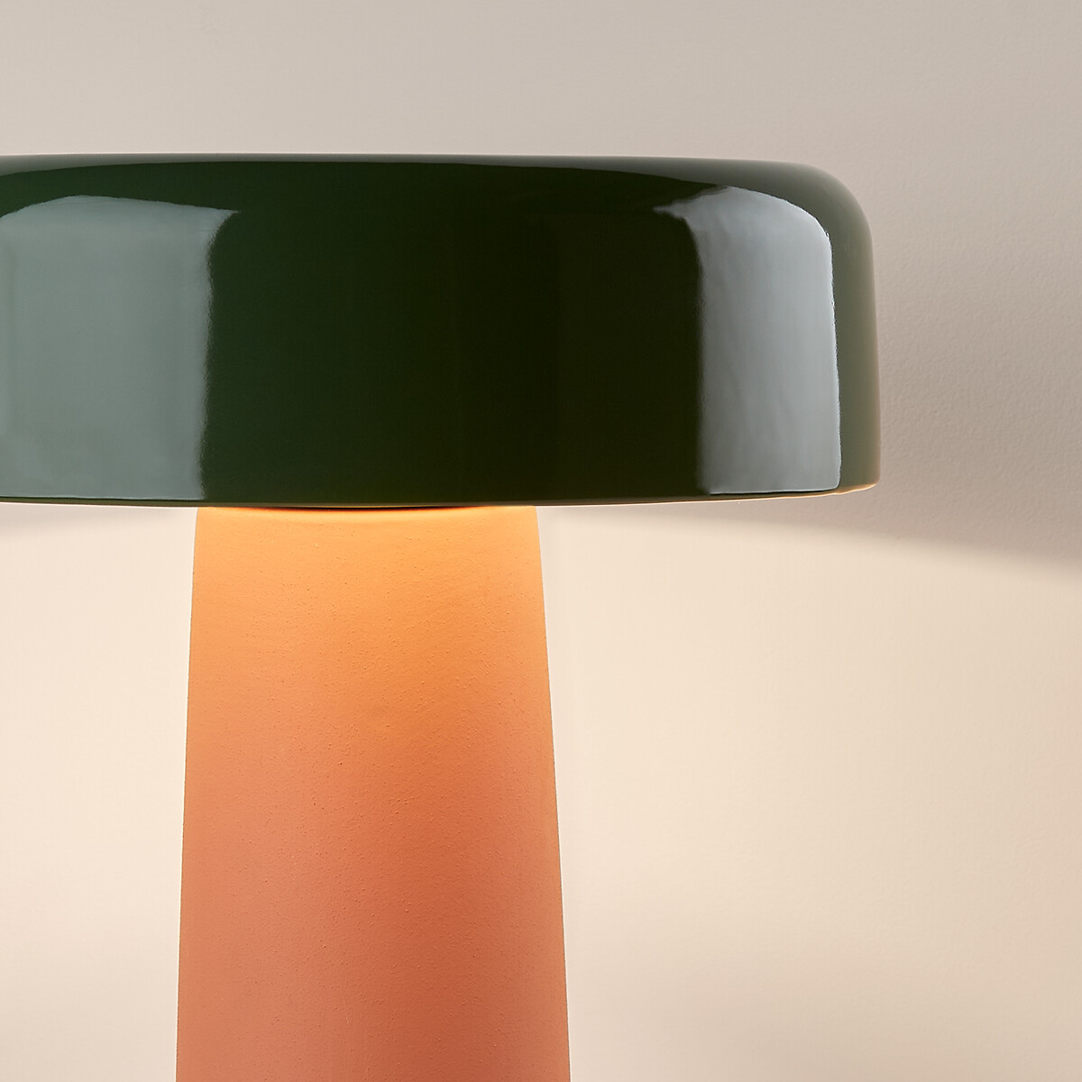 Lampe à poser en céramique, Jimna terracotta/vert, LA REDOUTE INTERIEURS