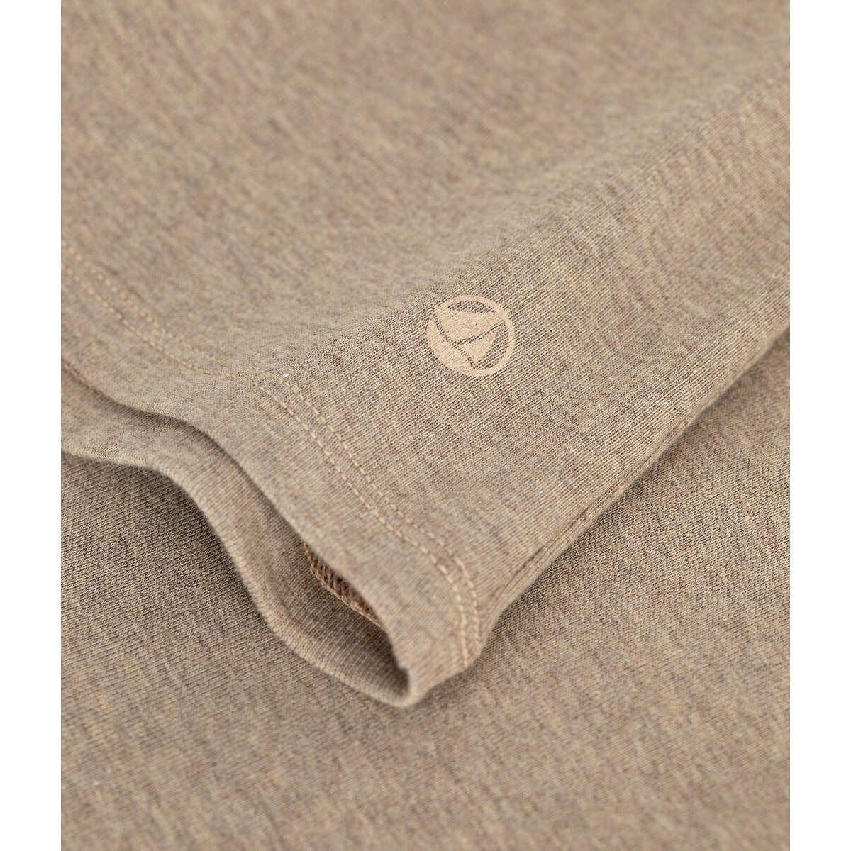 T-shirt dolcevita in cotone l'Iconique beige, PETIT BATEAU