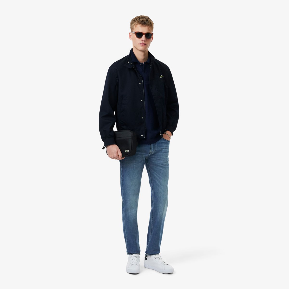 Jean 5 poches indigo slim fit bleu-mk9, LACOSTE