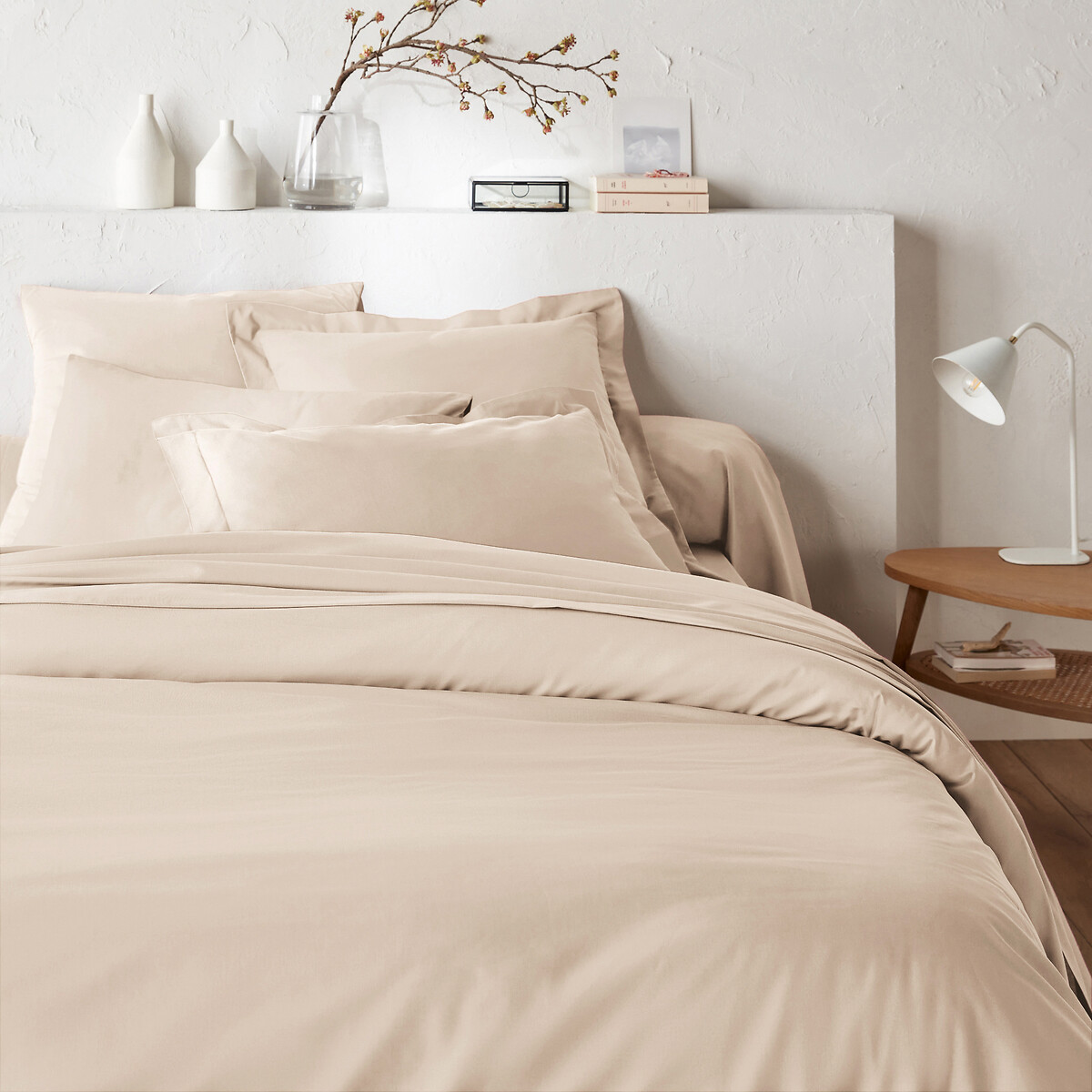 Housse de couette en coton, Scenario beige, LA REDOUTE INTERIEURS