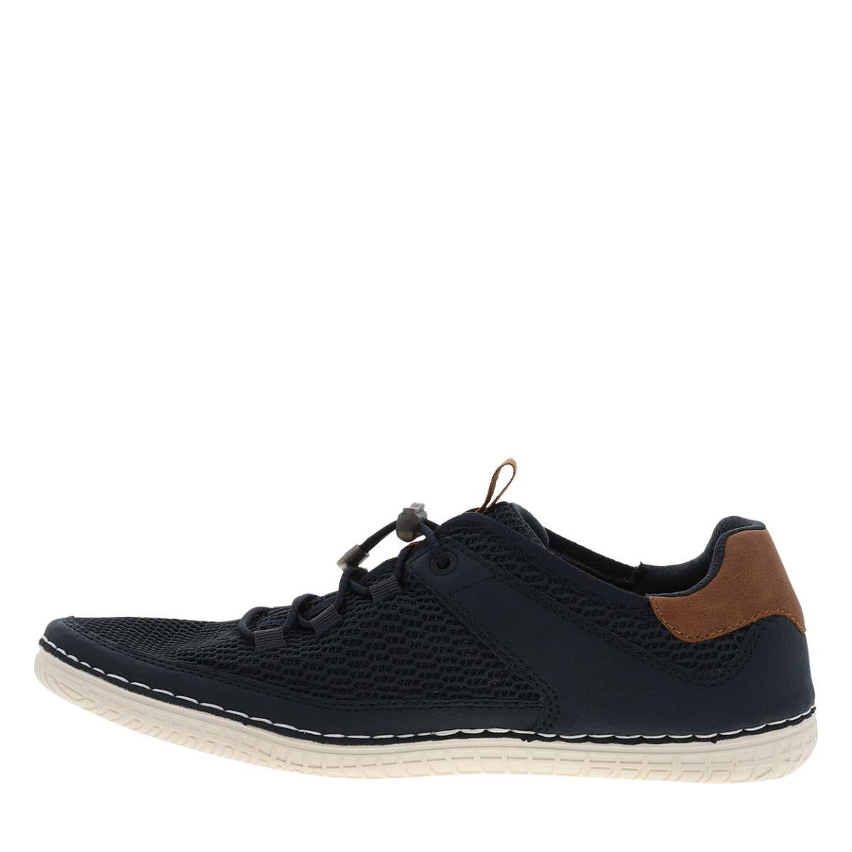Sneakers talon plat bleu, BUGATTI