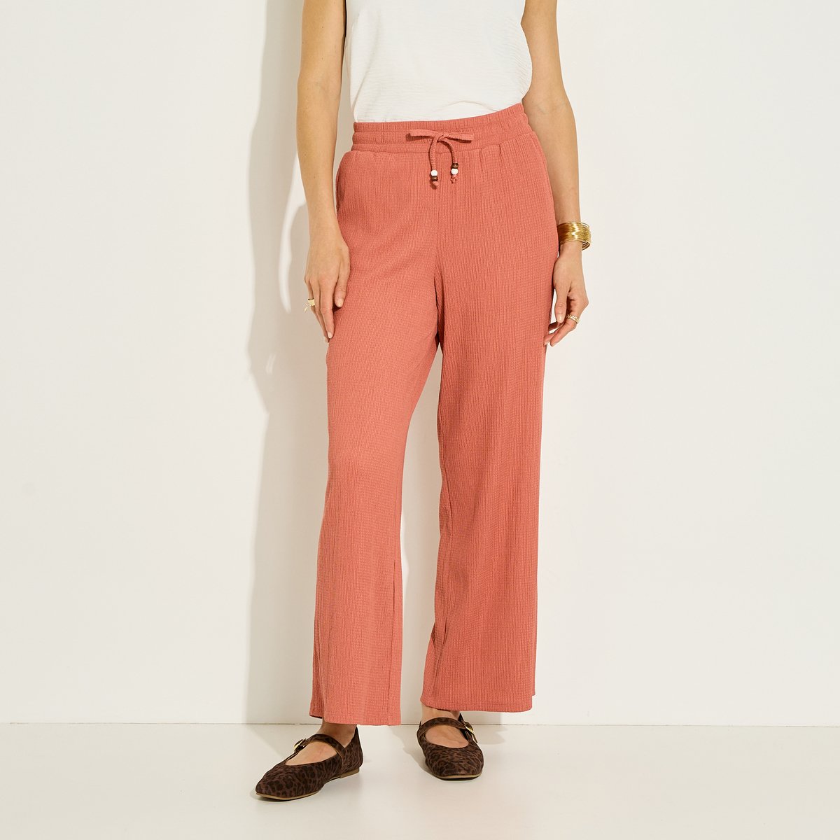 Pantalon fluide orange bordeaux, GRAIN DE MALICE