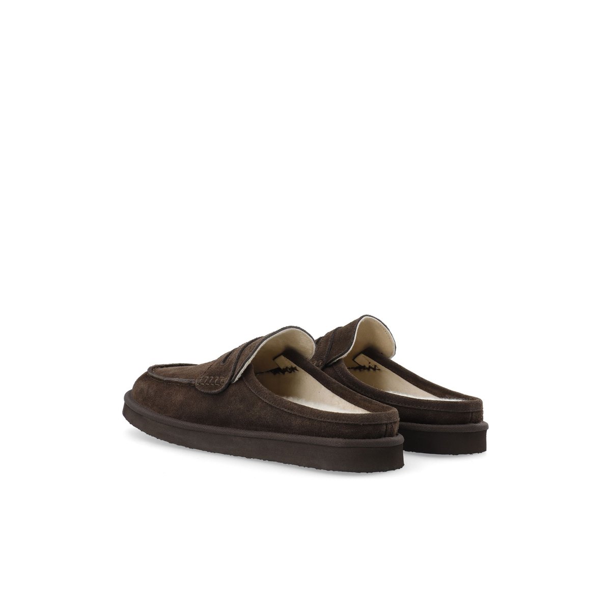 Mocassins Mules marron - darkbrown1, BIANCO