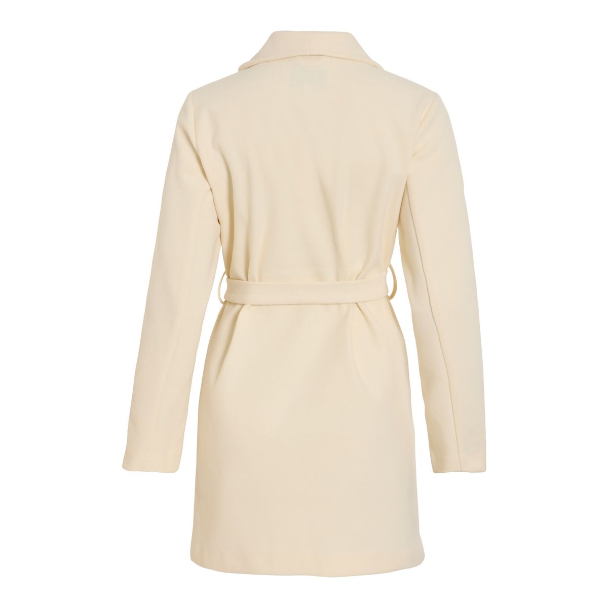 Manteau col italien à nouer birch, VILA