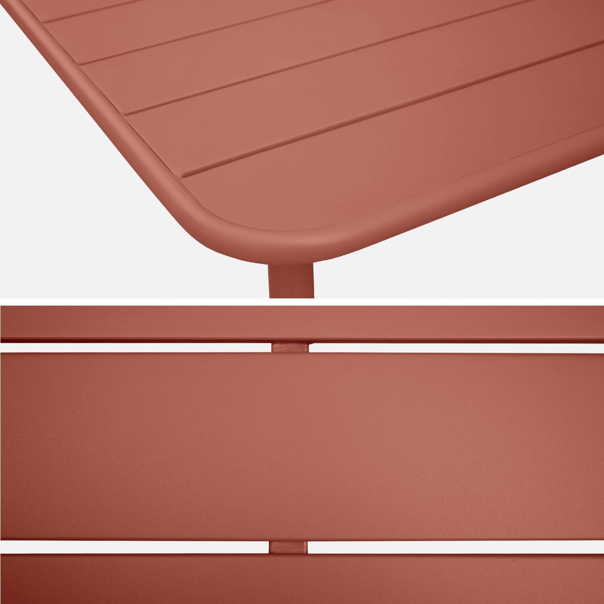 Table de jardin métal 6-8 places AMÉLIA terracotta, SWEEEK