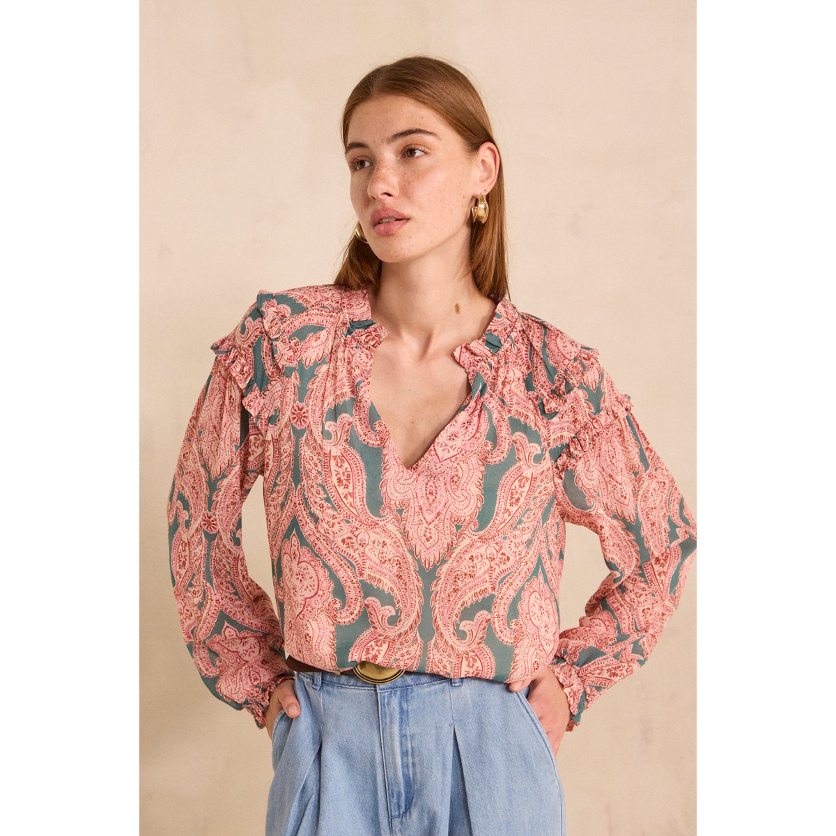 Blouse imprimée à manches longues MALOE make up, Maison 123