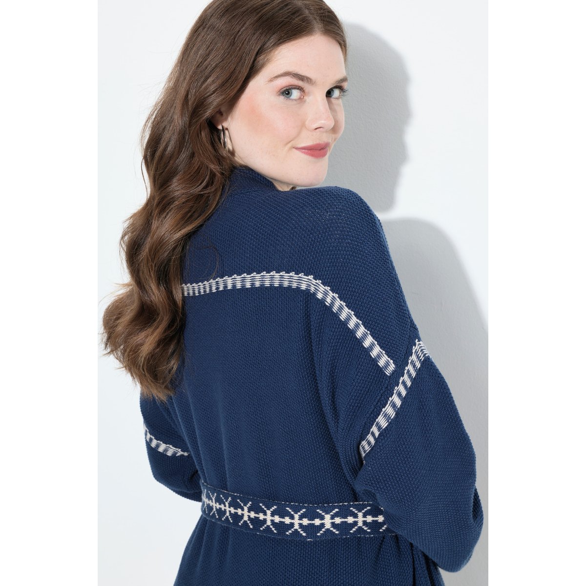 Cardigan oversize à manches longues bleu encre, ULLA POPKEN