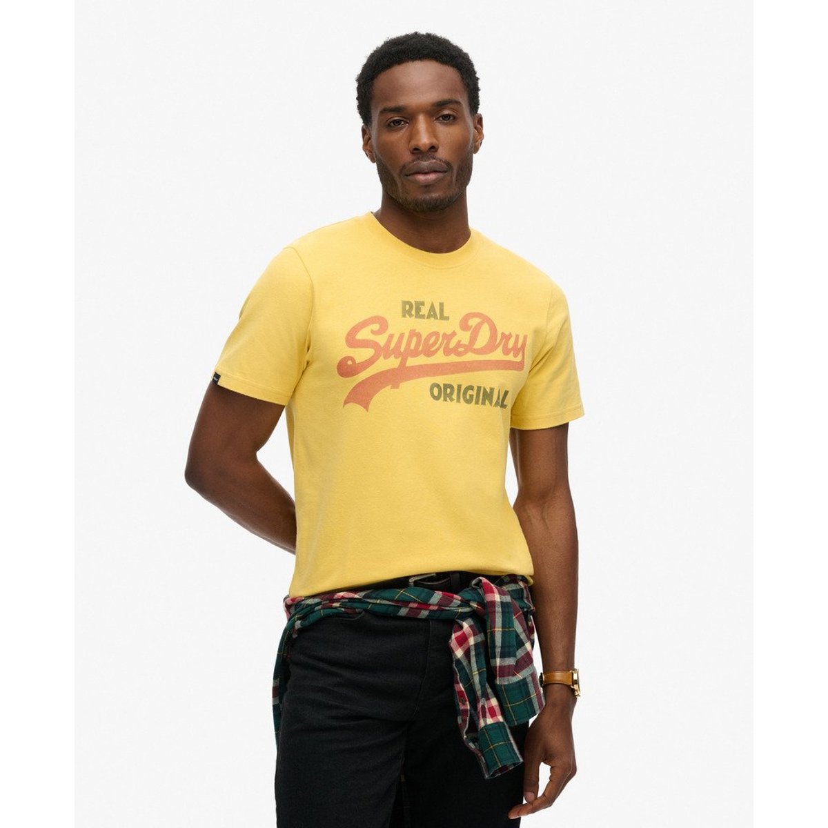 T-shirt Vintage Logo Soda Pop jaune pigment, SUPERDRY