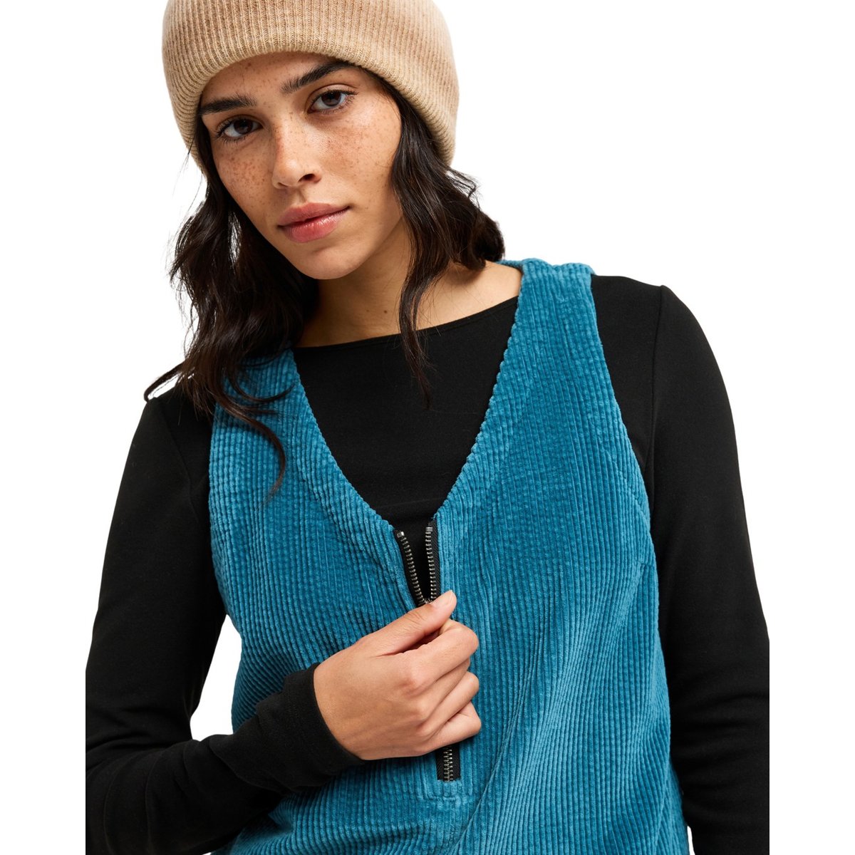 Robe mini sans manches à col en V WILD TIDE. bleu corsair, ROXY