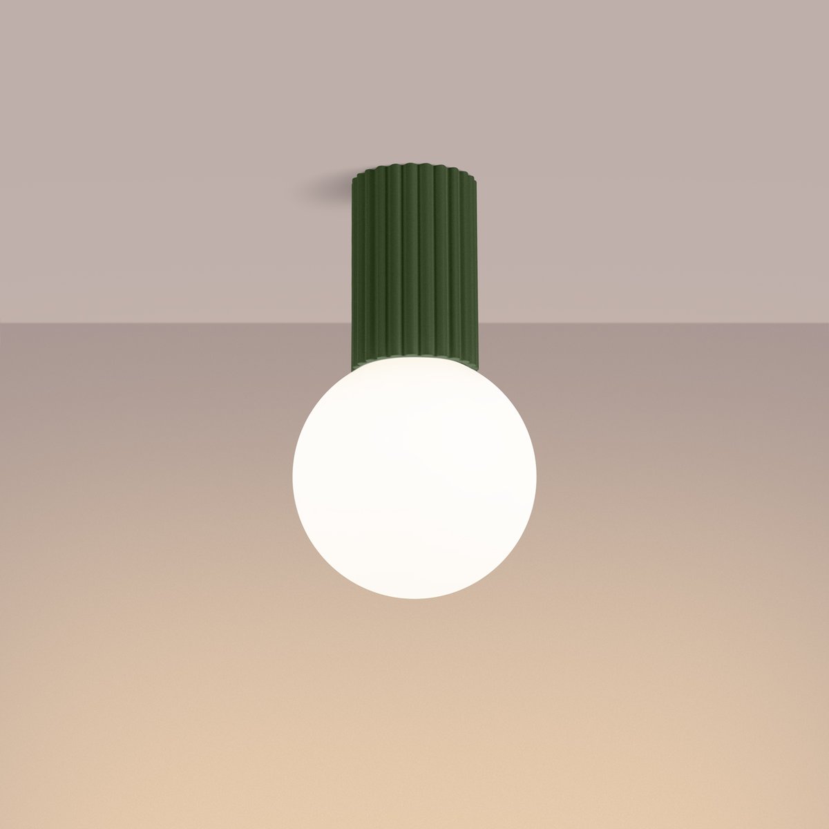 Plafonnier Aluminium Vert Olive G9 1 Halo vert, EDEN