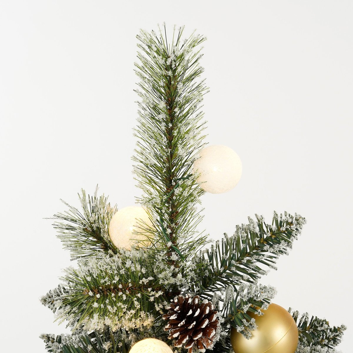 Sapin de Noël artificiel avec décorations et LED H60 cm KAPRUN vert, doré, BLACK BOX TREES