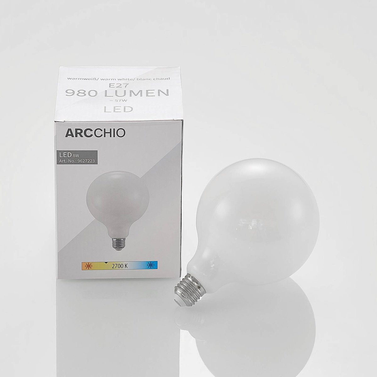 Ampoule E27 en verreLED, E27 8W LED couleur unique, ARCCHIO