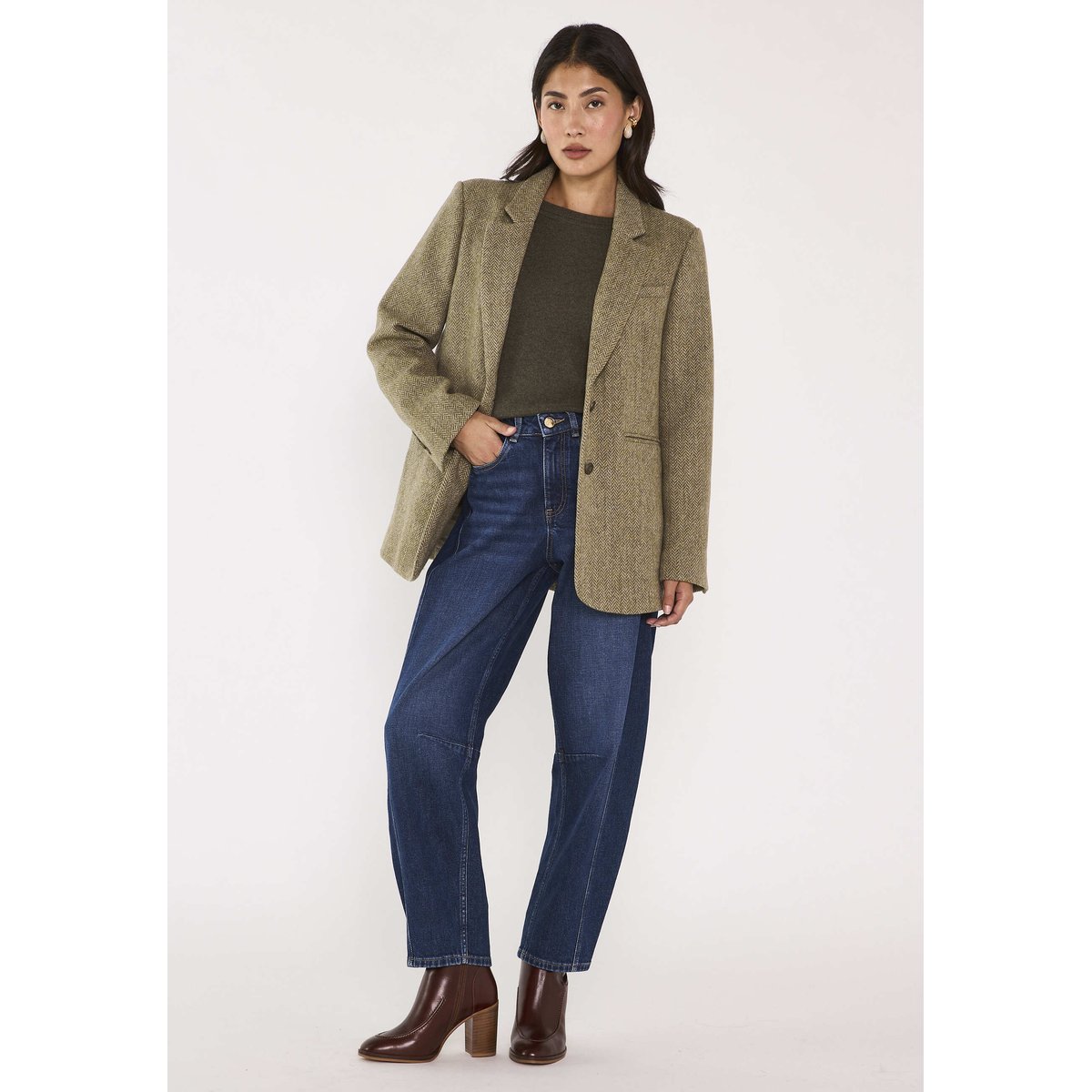 Blazer en laine mélangé COURTNEY sauge, Maison 123