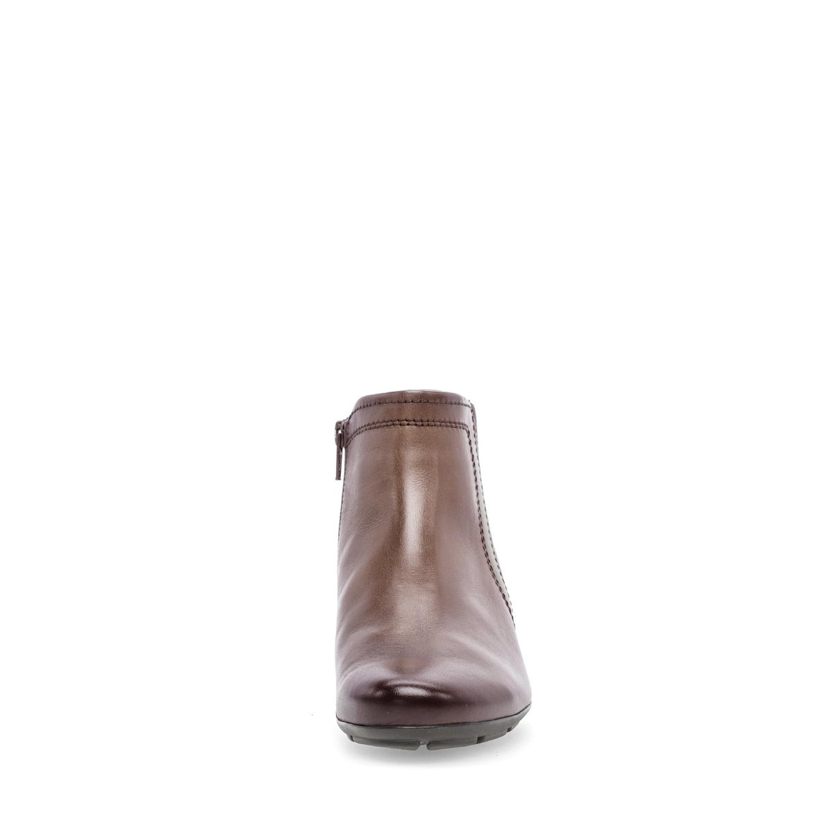 Bottines en cuir lisse à talon décroché marron, GABOR