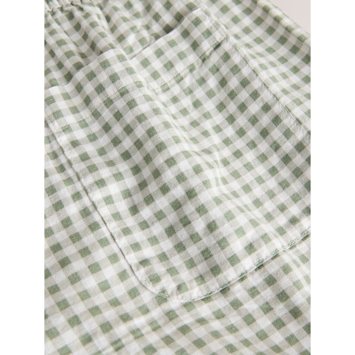 Short en lin mélangé stretch, lot de 2 noir/vert vichy, NEXT