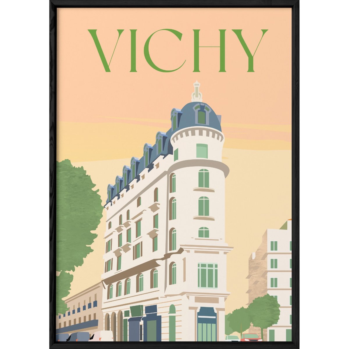 Affiche ville Vichy blanc, L'AFFICHERIE
