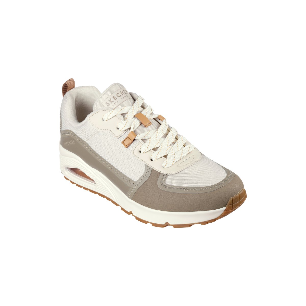 Basket Basse à Lacets Sckechers Uno Layover blanc - gris, SKECHERS