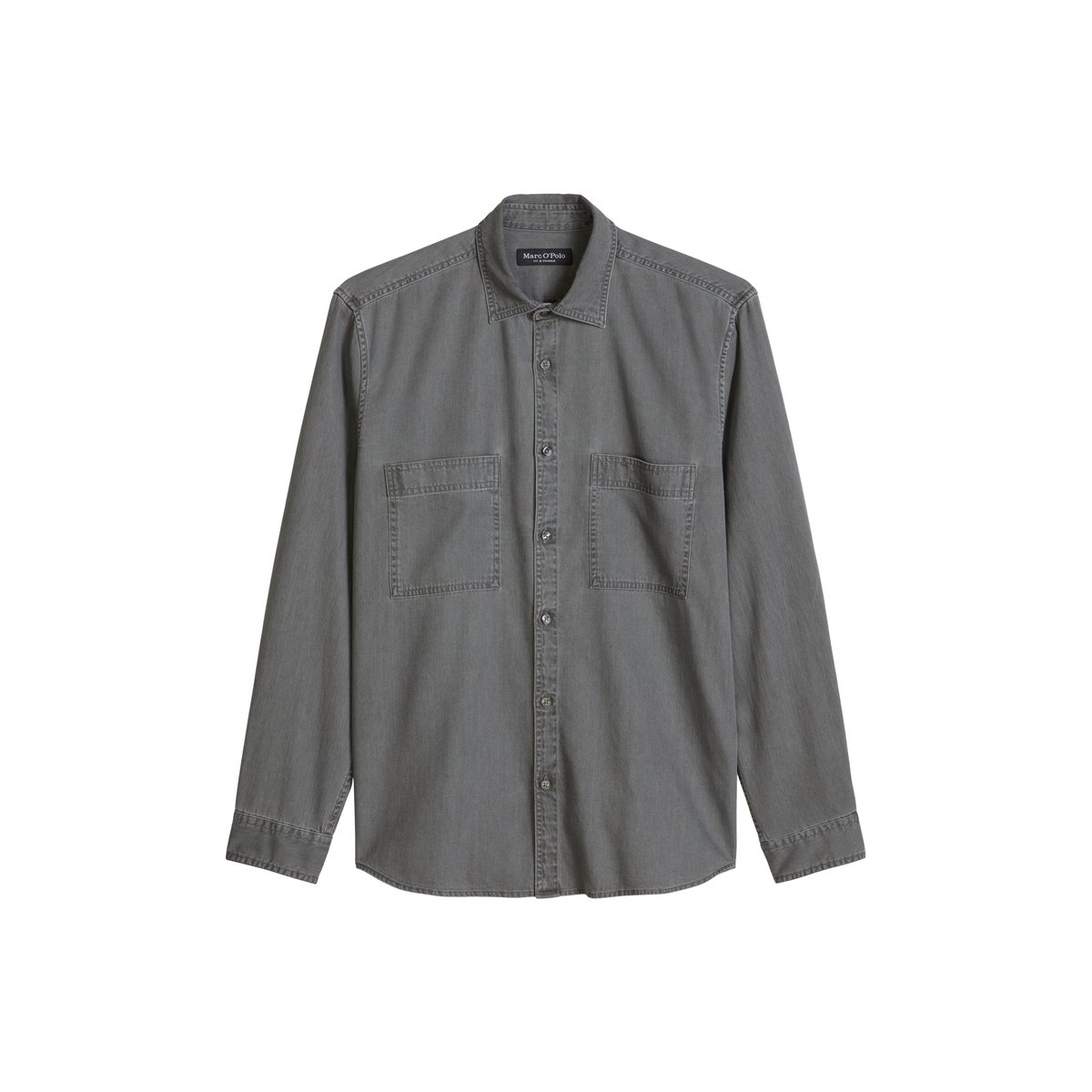 Chemise en jean coupe classique en denim de coton bio léger gris, MARC O'POLO