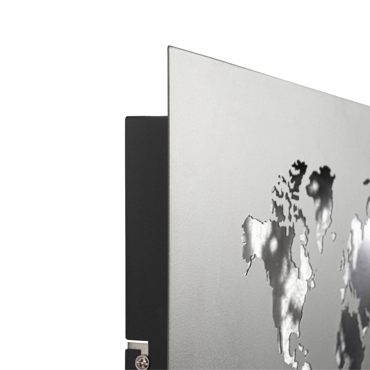Applique en métal moderneLED, World anthracite, argent, LUCANDE