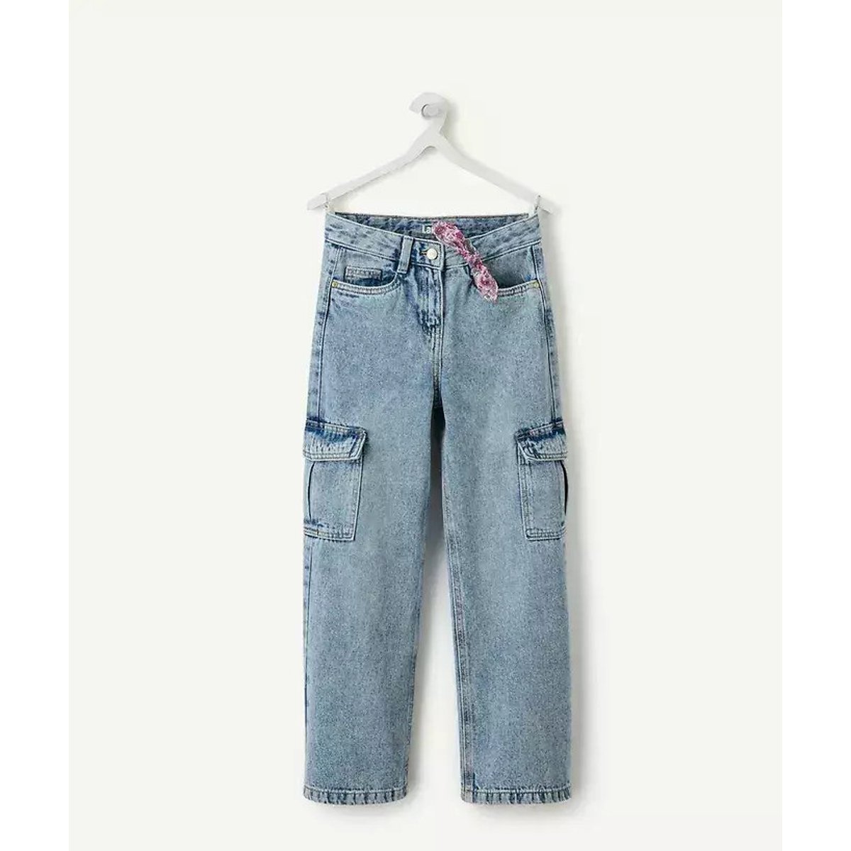 Wide leg cargo trousers blue denim, TAPE A L'OEIL