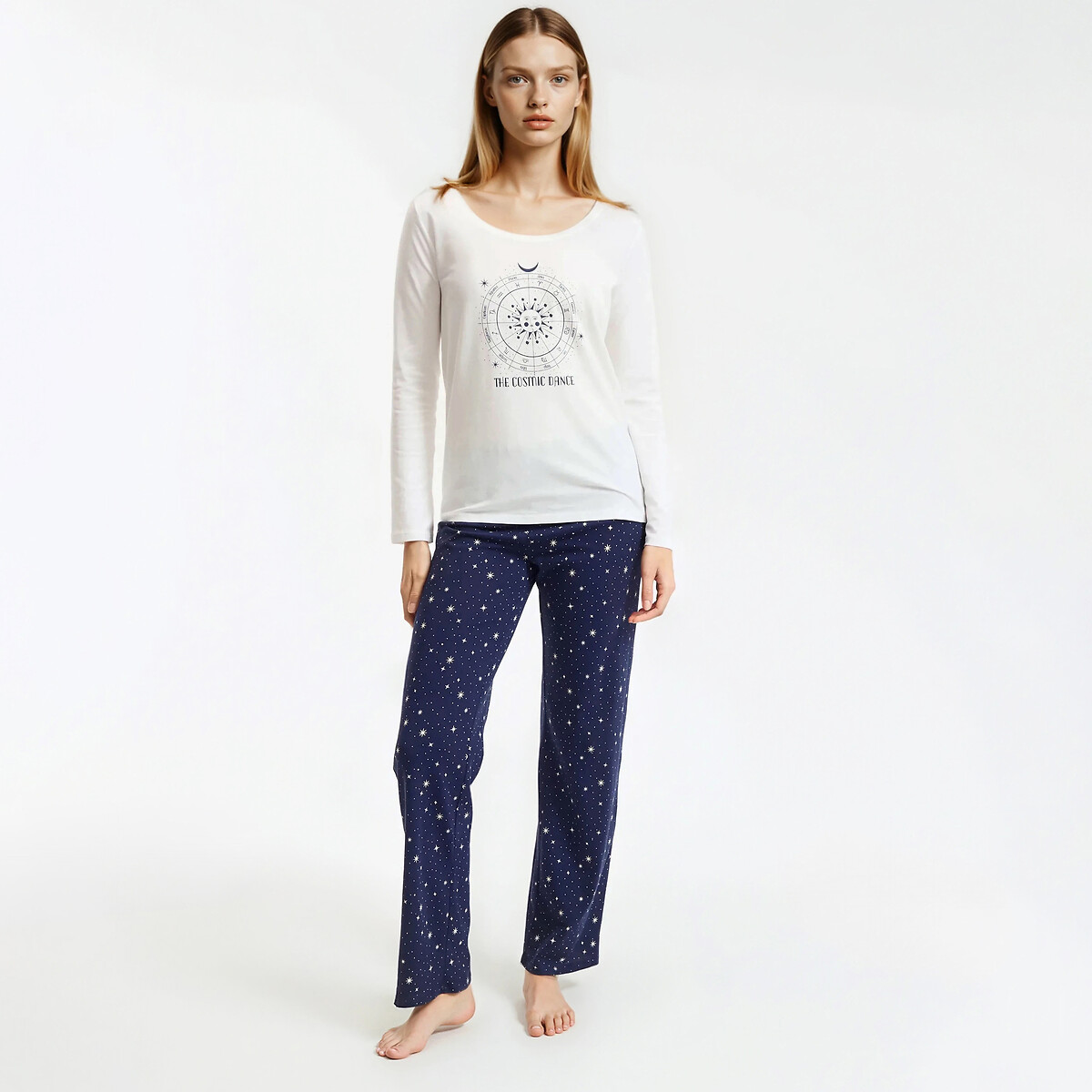 Pyjama en coton, imprimé astral imprimé constellation, SO'HOME
