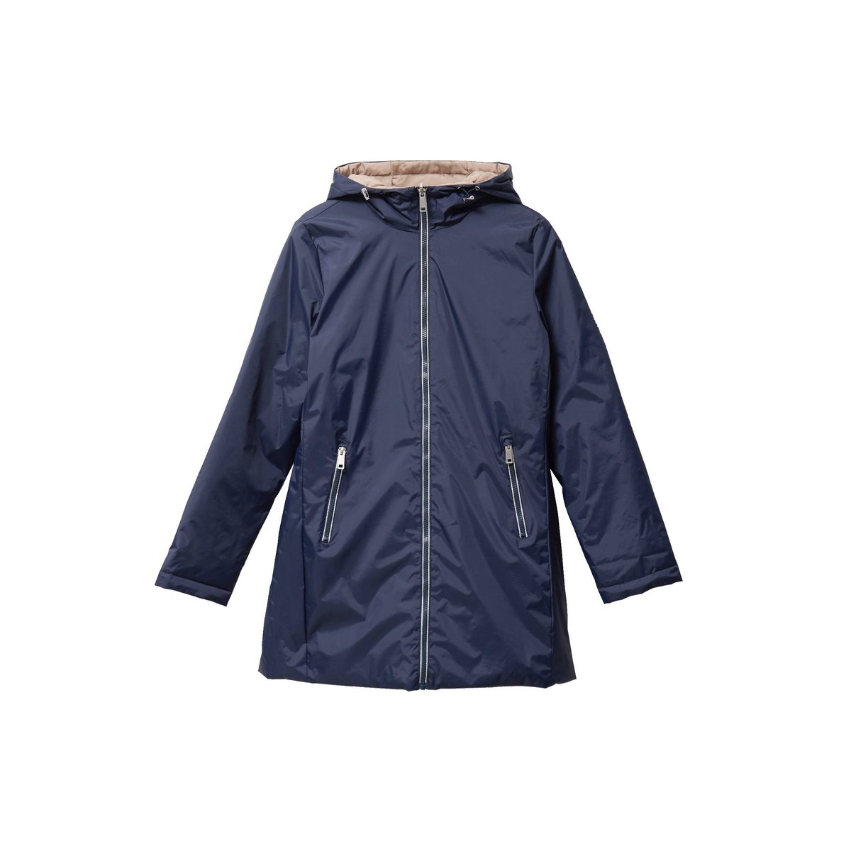 Parka à capuche réversible bleu marine, CACHE CACHE