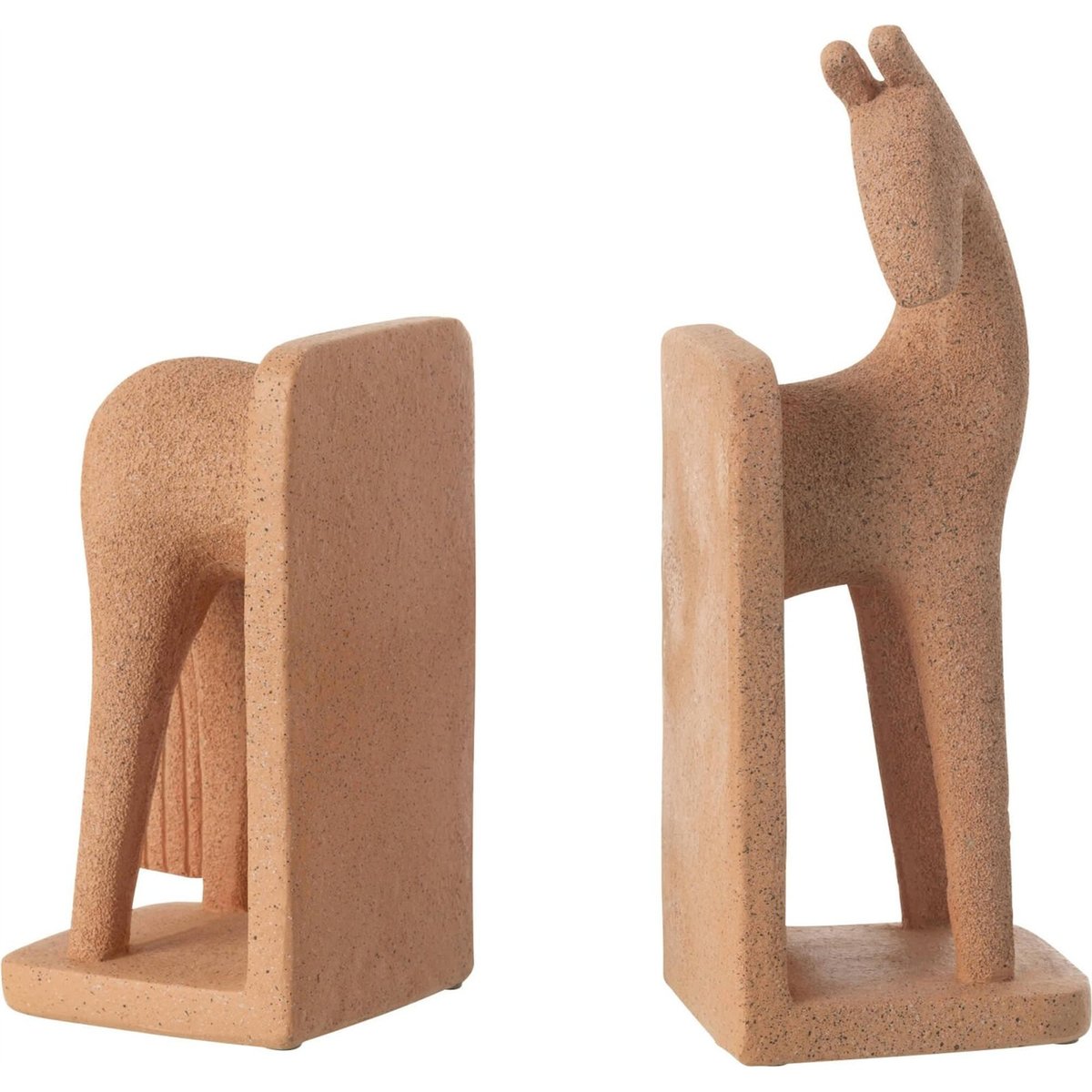 Serre-livres cheval moderne, Lot de 2 terracotta, RECOLLECTION