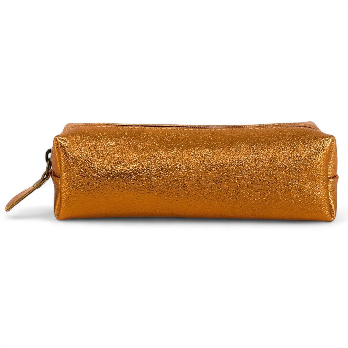 Trousse en cuir irisé TICTOC GLOW cuivre, OH MY BAG