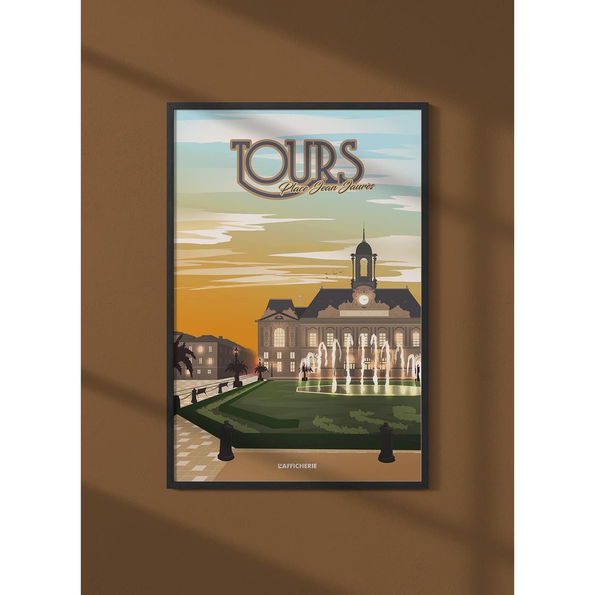 Affiche ville Tours : Jean Jaurès blanc, L'AFFICHERIE