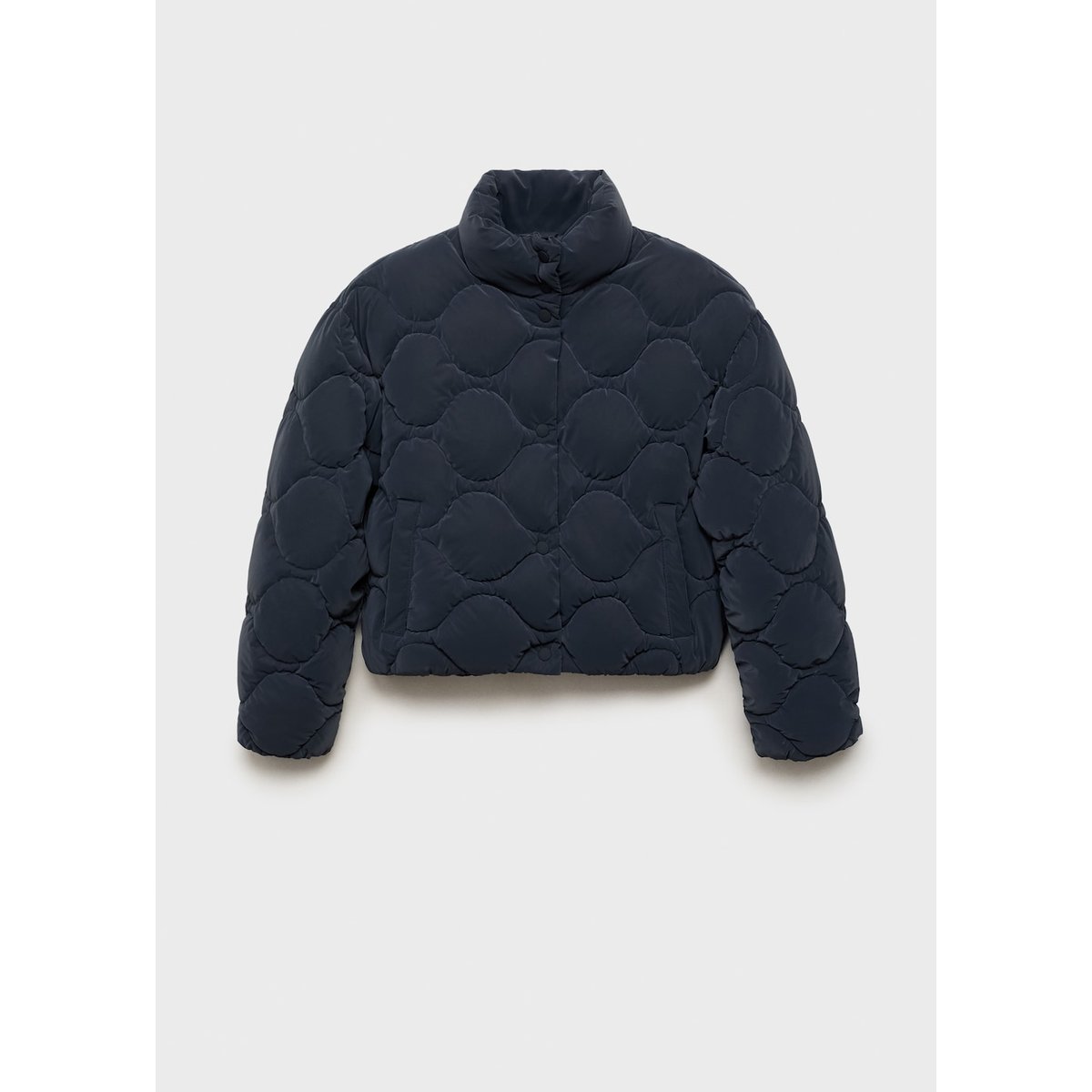 Anorak matelassé imperméable à losanges bleu marine foncé, MANGO TEEN