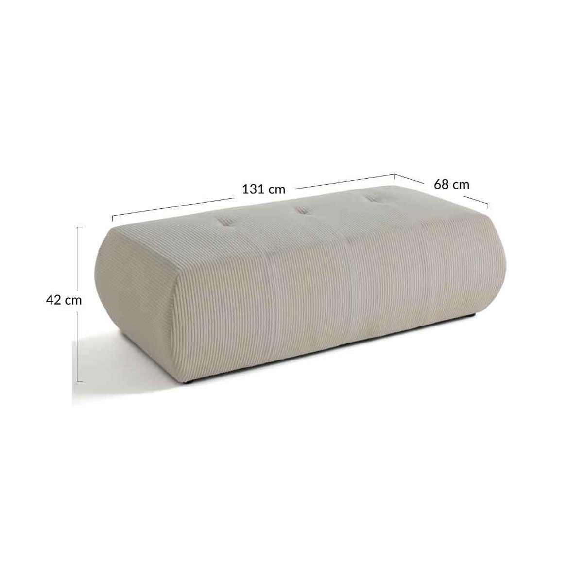 Pouf - ONYX gris foncé, BEST MOBILIER