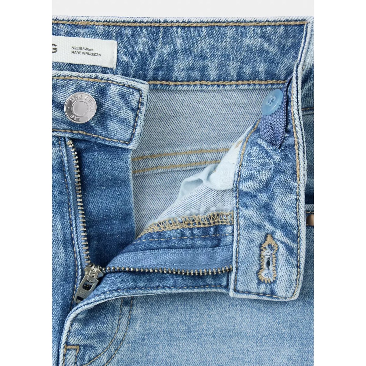 Jean skinny avec clous bleu moyen, MANGO KIDS