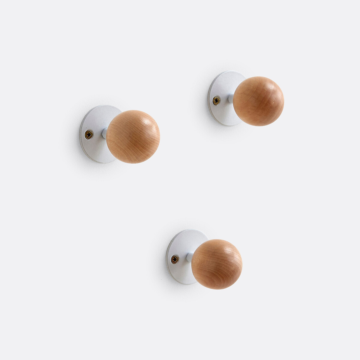 Set of 3 Agama Wall Hooks white, LA REDOUTE INTERIEURS