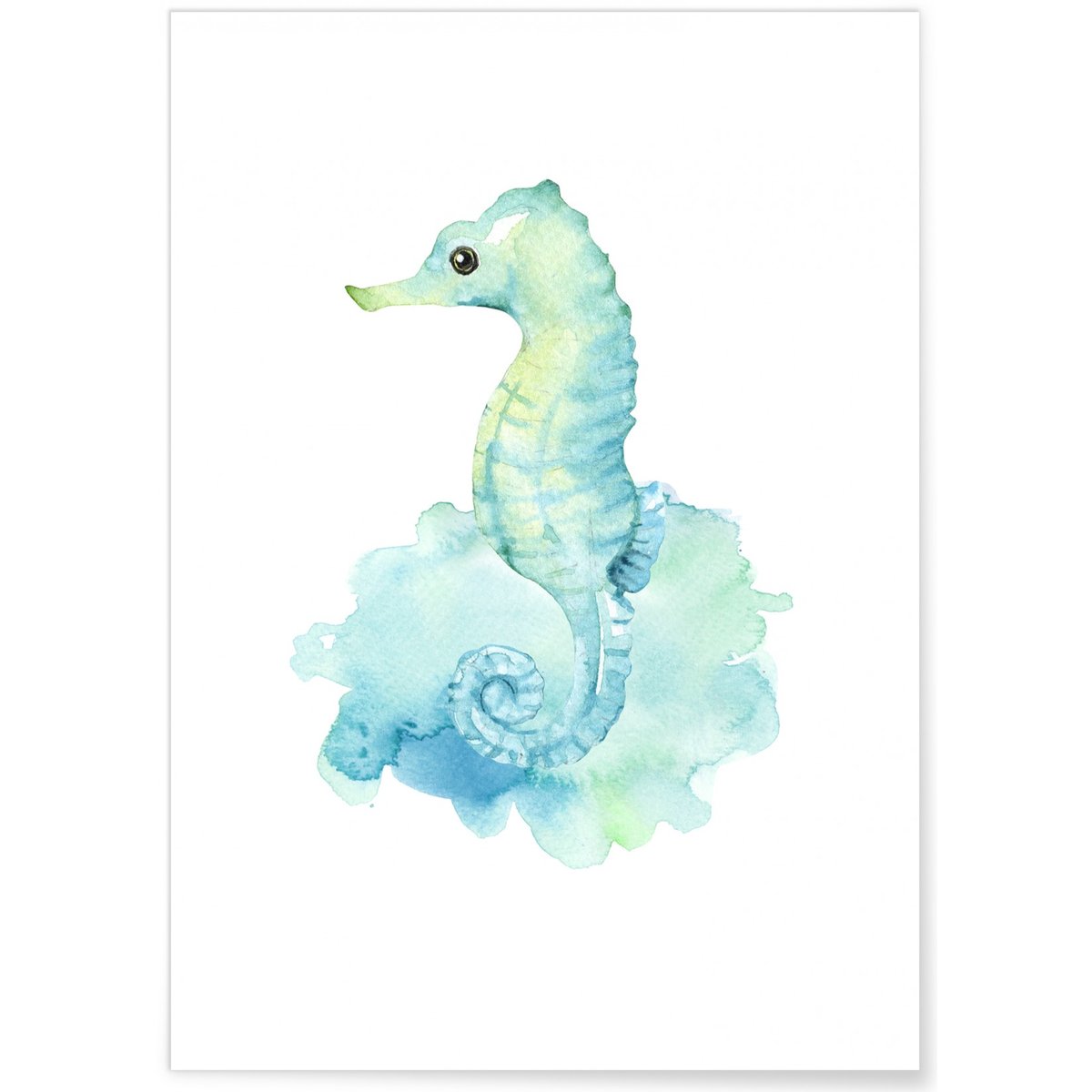 Affiche Enfant Hippocampe blanc, L'AFFICHERIE