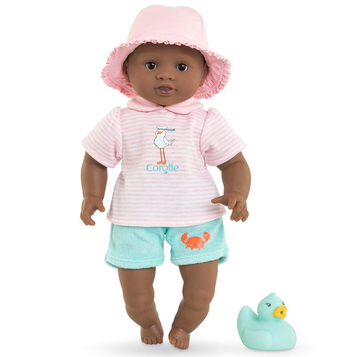 Poupon Bébé Bain Alyzée - Canard rose, COROLLE