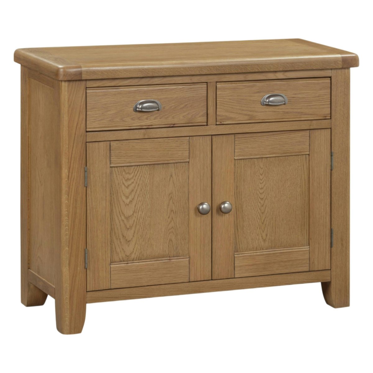 Petit buffet 2 portes en chêne VALMONT bois naturel, PIER IMPORT