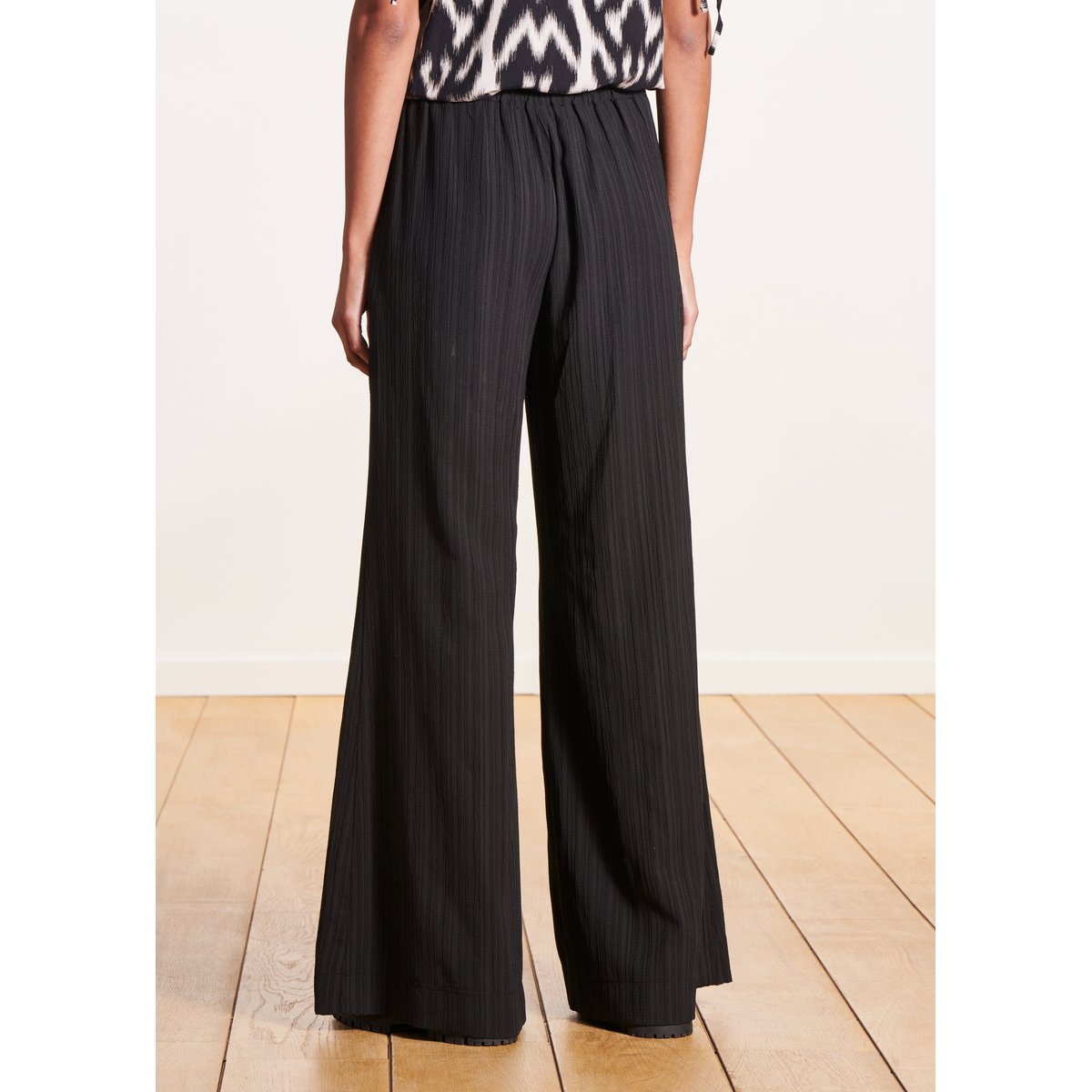 Pantalon large en coton noir, LA FEE MARABOUTEE