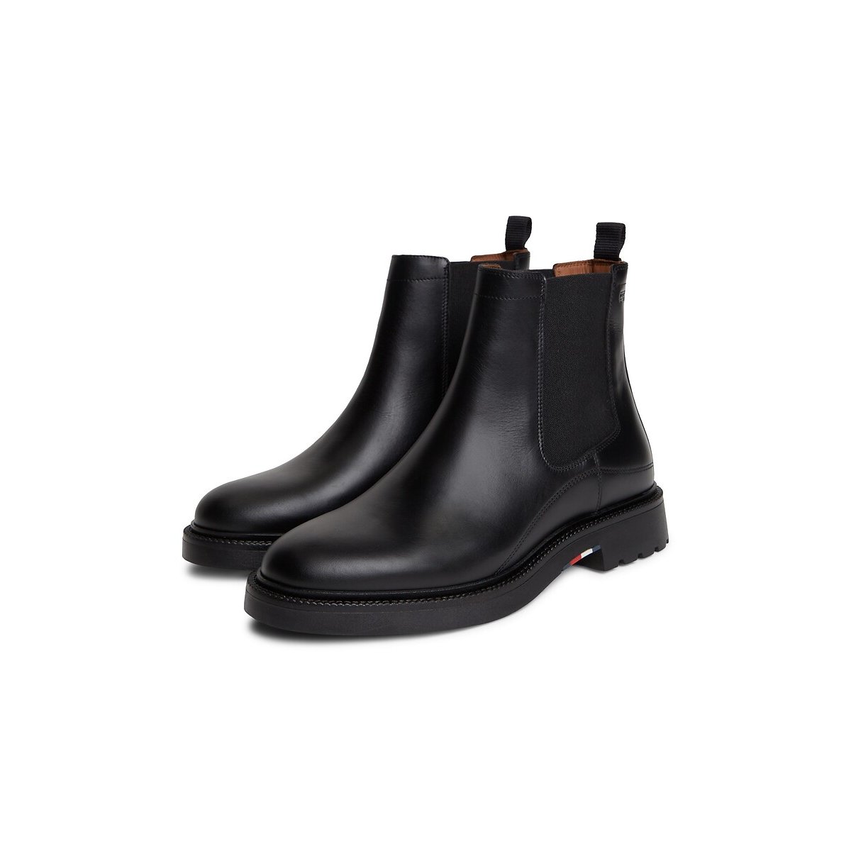 Botines chelsea de piel negro, TOMMY HILFIGER