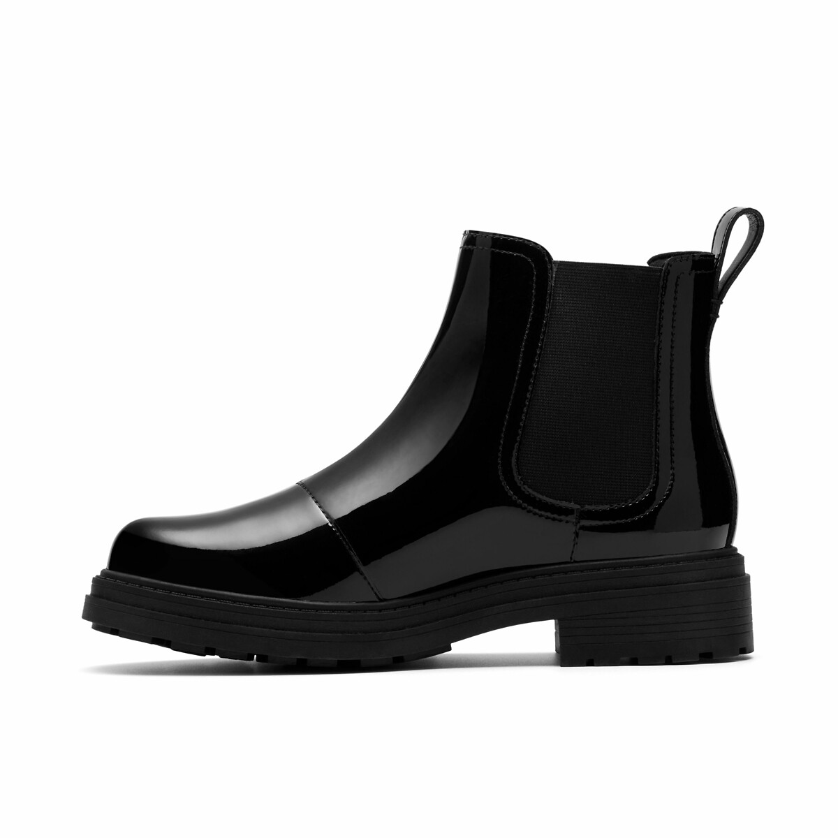 Bottines chelsea en cuir Orinocco3 Lane noir verni, CLARKS