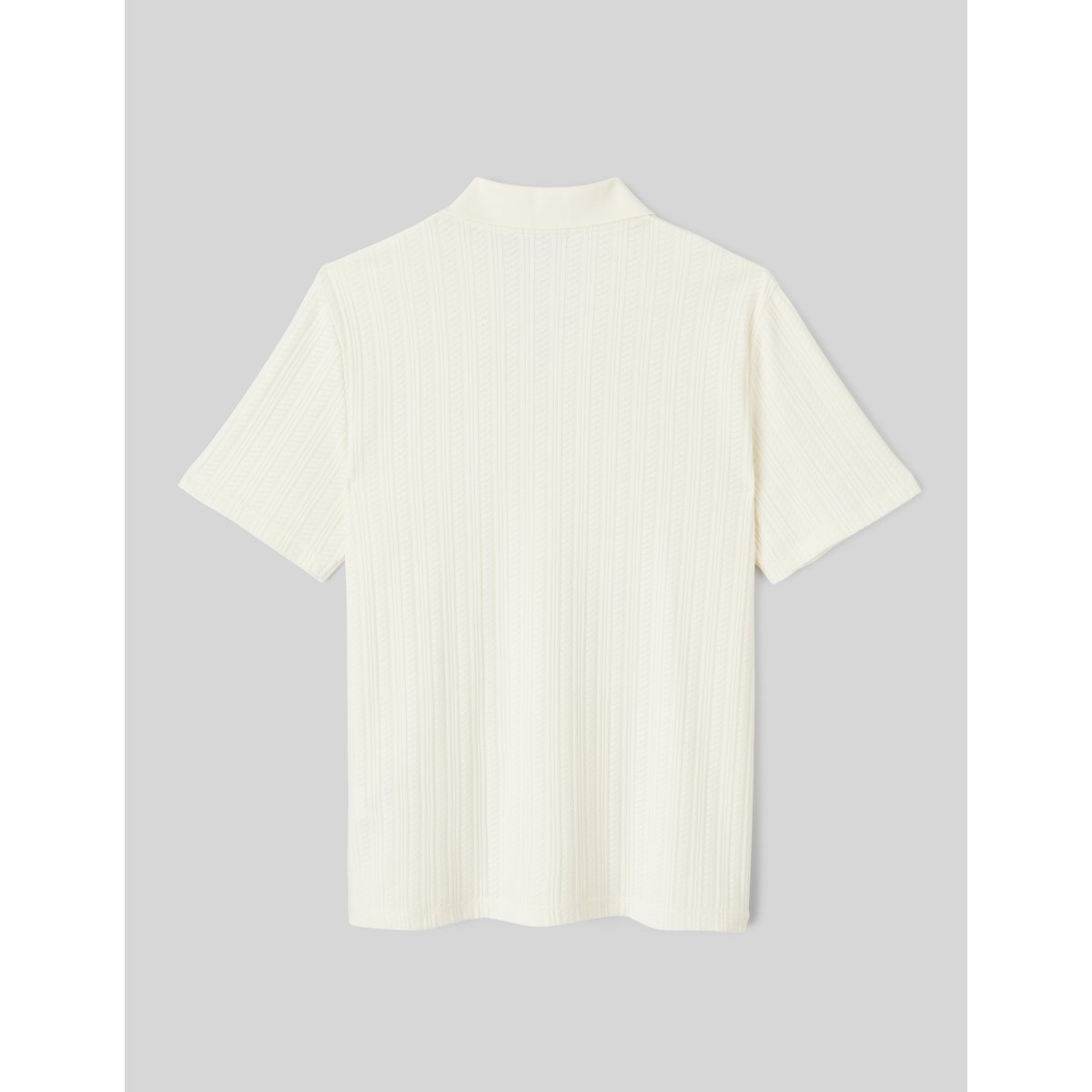 Polo matière fantaisie blanc écru, BZB
