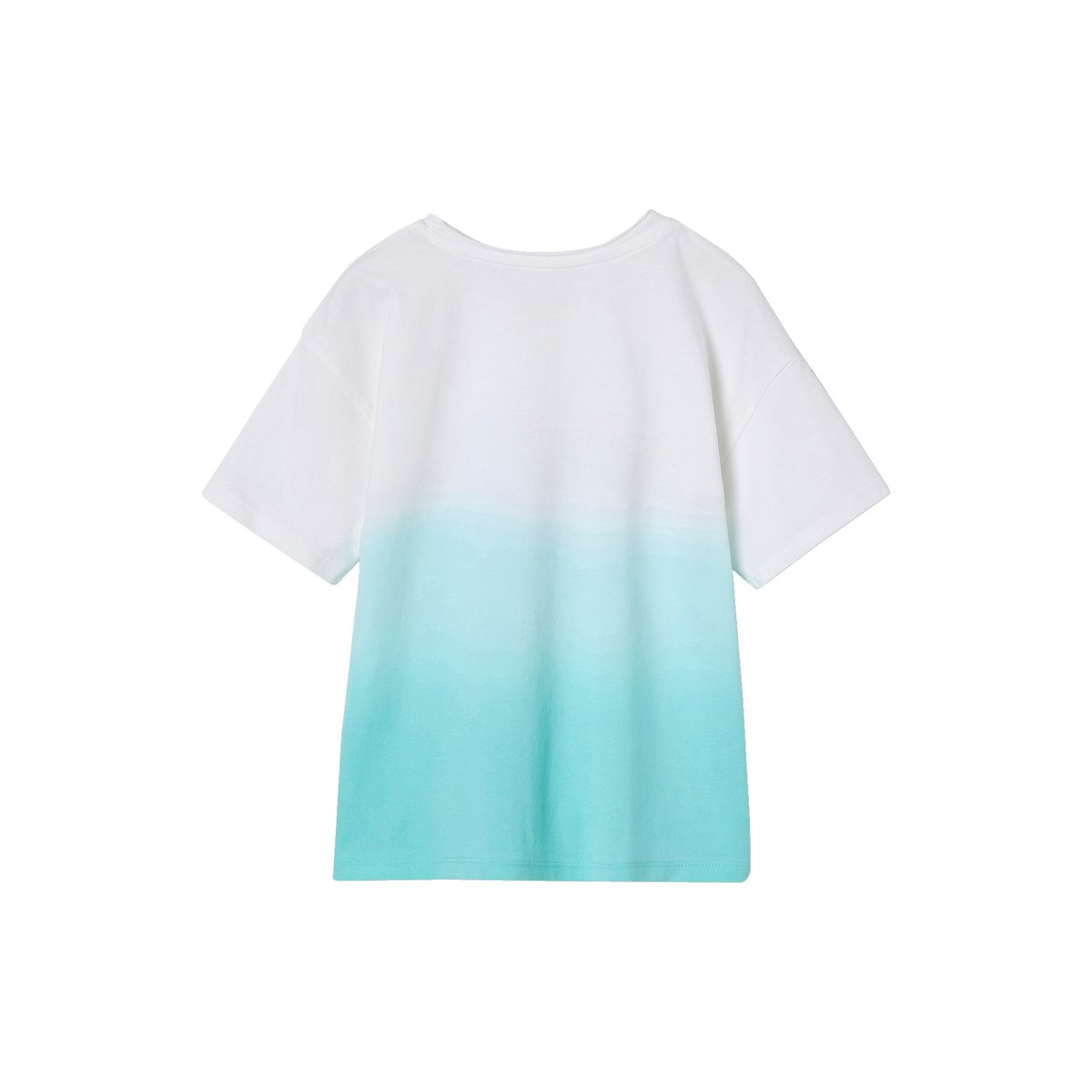 T-shirt Dip & Dye vert d'eau, VERTBAUDET