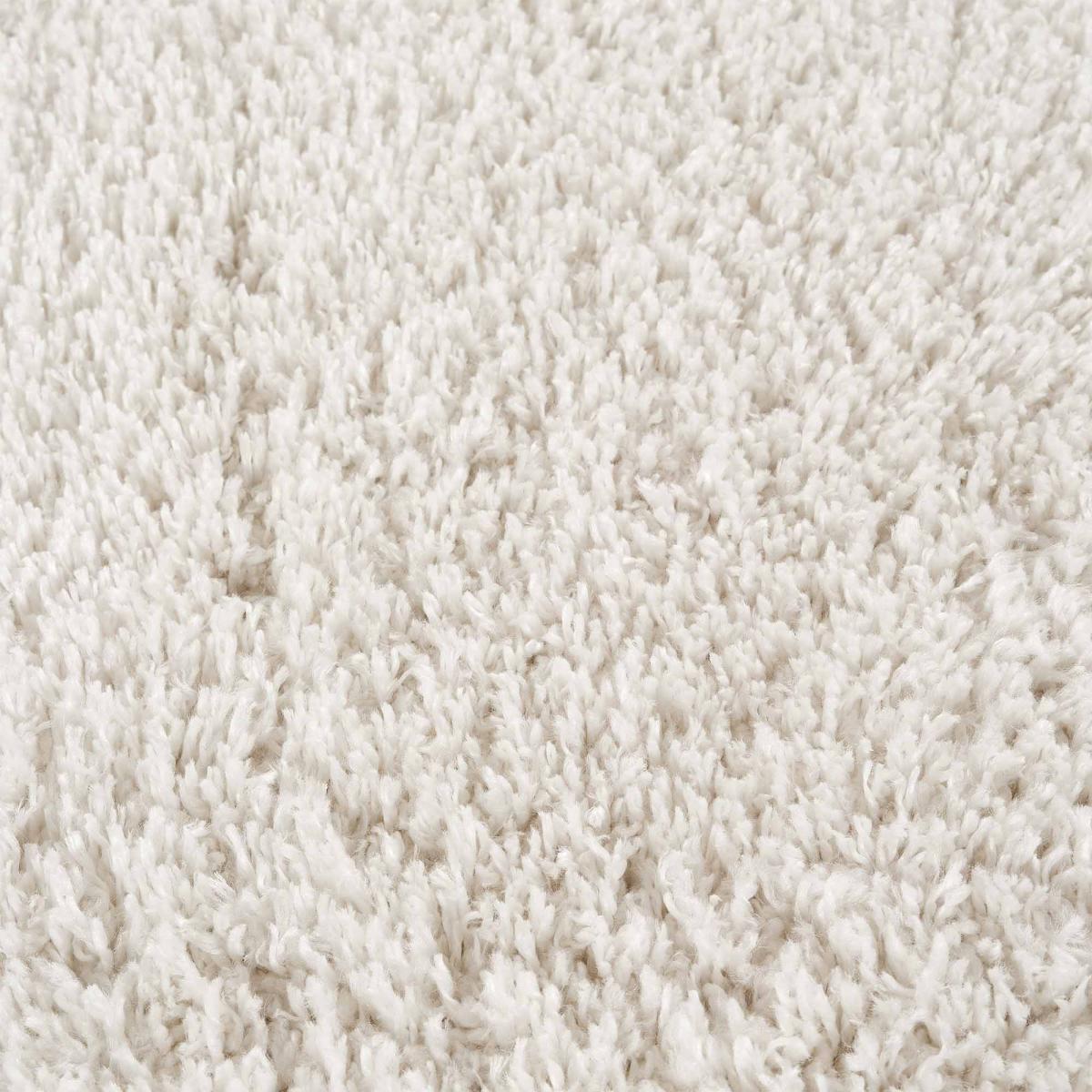 Tapis shaggy tissé motif uni LYN4 UNILA crème, UN AMOUR DE TAPIS